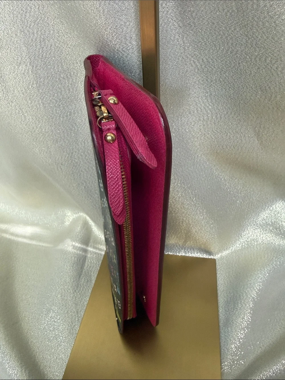 Louis Vuitton Black Multicolor Murakami Monogram Wristlet Clutch Long Wallet